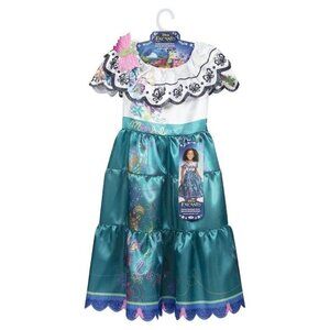 Disney Halloween Encanto Mirabel Costume Dress Girls 4-6x Blue! NEW